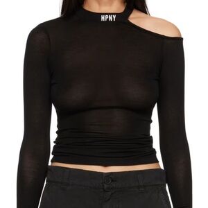 HERON PRESTON BLACK LONG SLEEVE TSHIRT